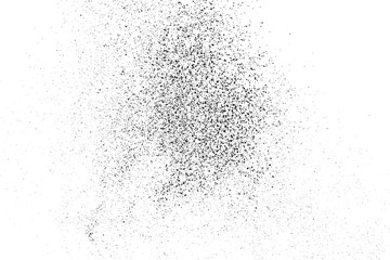  Black Grainy Texture Isolated On White Background. Dust Overlay. Dark Noise Granules. Digitally Generated Image. Vector Design Elements, Illustration, Eps 10.