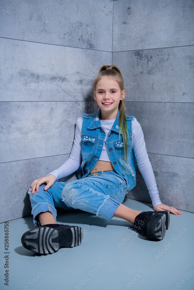 Poster denim kids fashion