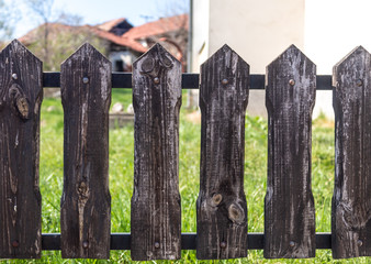 Small Wooden Fence in Serbian Village