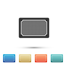 Doormat icon isolated on white background. Welcome mat sign. Set elements in color icons. Vector Illustration