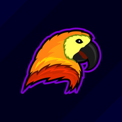 Bird ghost esport gaming mascot logo.