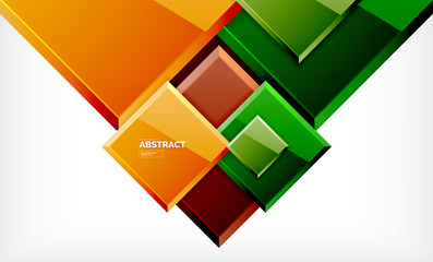 Geometric abstract background, modern square design