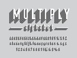 Multiple layered line style alphabet design