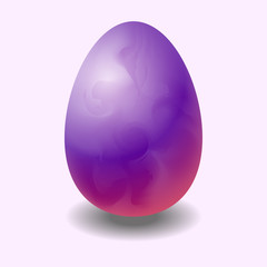 Easter egg with color overflows. Vector illustration.