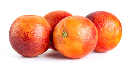 fresh oranges isolated on white background