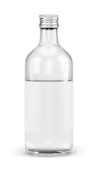 500 ml bottle mockup with blank white label isolated