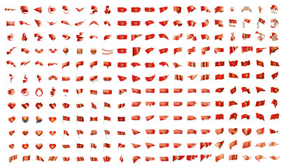 very big collection of vector flags of the Montenegro