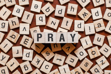 Pray word concept