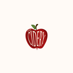 Apple Cider Drink Creative Logo Design, modern badge cider apple fest logo design vector template symbol, Apple Red Cider Logo Design Vector Image