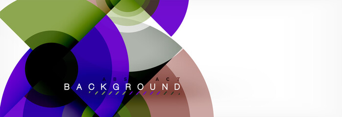 Round shapes vector abstract background. Trendy circle shapes composition vector