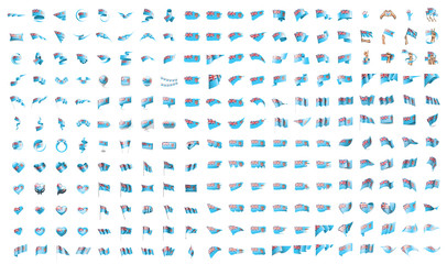 very big collection of vector flags of the Fiji