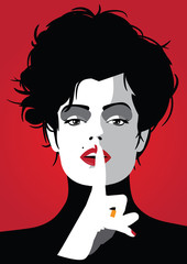 Fashion quote with fashion woman. 