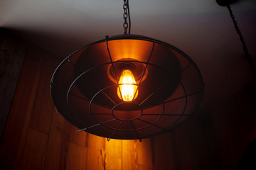 Fototapeta na wymiar Beautiful retro luxury interior lighting lamp decor glowing 