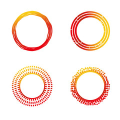 Round colorful shape. Vector banner icon set. Eps10 frames