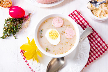 Zurek delicious easter soup after polish style