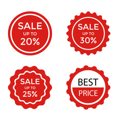 Sale stickers collection. Set of Promotional Vector Labels