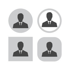 Avatar set, People profile silhouettes