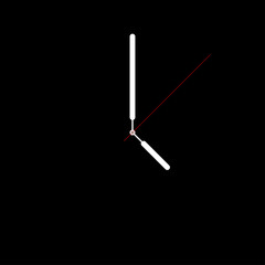 template isolated Clock. Clock screen. Watch on black background