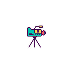 Video Camera icon design. Video icon vector design