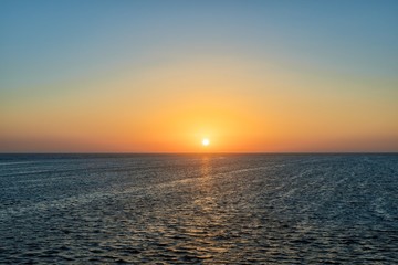Beautiful sunset over the horizon