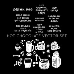 Hot Chocolate Vector Set