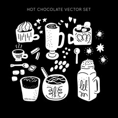 Hot Chocolate Vector Set