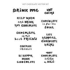 Obraz premium Hot Chocolate Vector Set