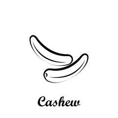 Fototapeta na wymiar Crustaceans, fruit, cashew icon. Element of Crustaceans icon. Hand drawn icon for website design and development, app development. Premium icon