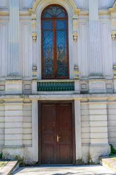 Door close up at  Adile Sultan Palace in Validebag, Istanbul