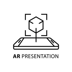 AR presentation concept icon vector.