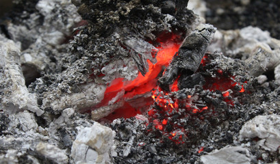 coals in fire