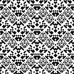 Seamless pattern with american indian style. Embroidery plaid. Dotted navajo background. Textile geo print. Tribal swatch.