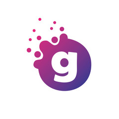 Dots Letter g Logo. g Letter Design Vector with Dots.
