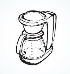 Coffee maker. Vector drawing