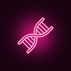 DNA neon icon. Elements of Blood donation set. Simple icon for websites, web design, mobile app, info graphics