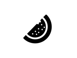 watermelon glyph vector icon