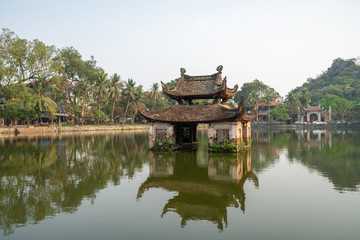 Floating temple in Thay Pagoda or Chua Thay, one of the oldest Buddhist pagodas in Vietnam, in Quoc...
