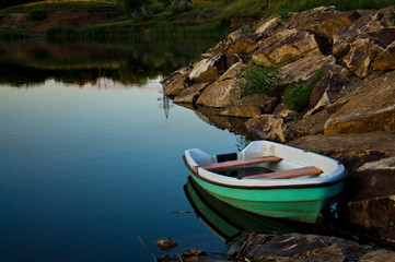 boat on the lake