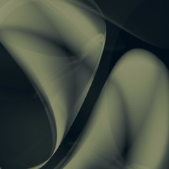 Abstract wave illustration. Graphic concept with glowing flowing elements on dark background for your design