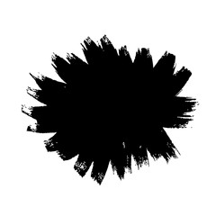 Abstract hand drawn ink dry brush banner. Vector illustration.