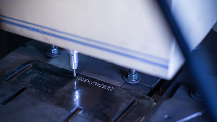 mill engraving on metal