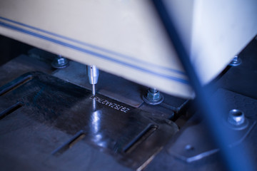 mill engraving on metal
