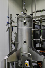 Small beer fermentation tank in temperature control room