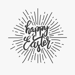Fototapeta na wymiar Happy Easter eggs type illustrations
