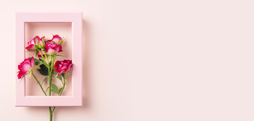 top view of red rose for mother & valentine day