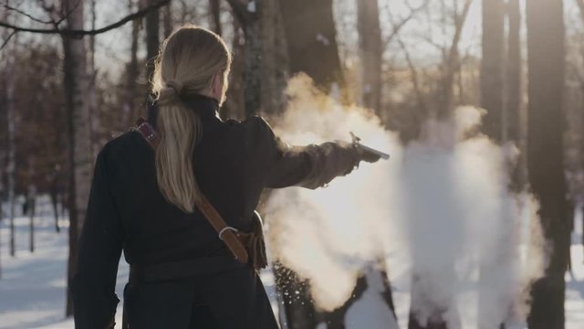 The fight between two men of the 19th-century