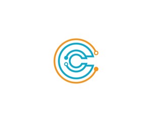 Technology logo template vector icon