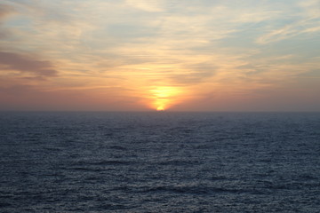 Sundown over the sea