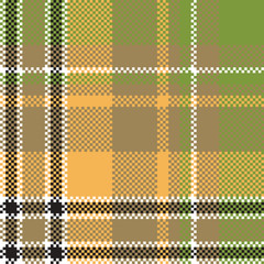 Green yellow fabric pixel texture seamless pattern