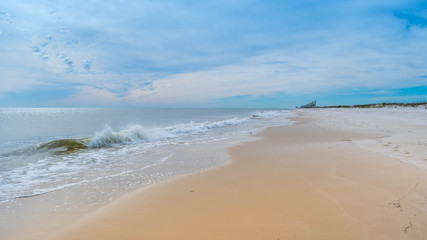The overlooking view of the shore in Perdido Key State Park, Florida